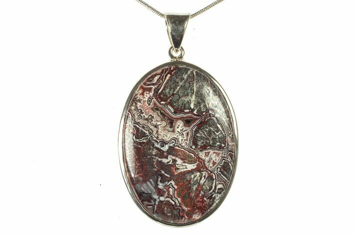 Polished Crazy Lace Agate Pendant - Mexico #279177